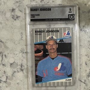 Fleer 1989 Randy Johnson Baseball Card - Blue Jersey